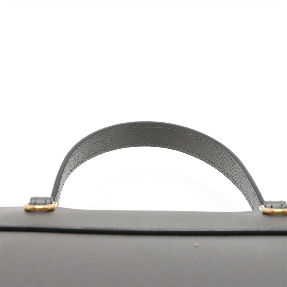 Celine Belt Bag Leather 2WAY Handbag Leather Handbag Gray - Picture 6 of 8